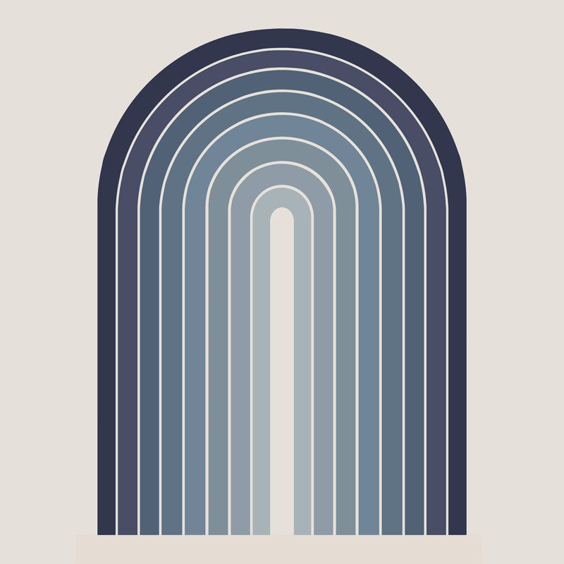 Color Poems - dégradé - bleu arche II, H 30 po x l 30 po