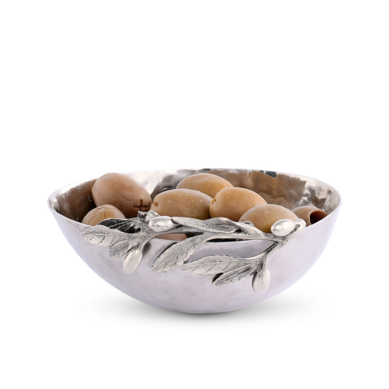 Olive Grove Stainless Steel Fruit Bowl