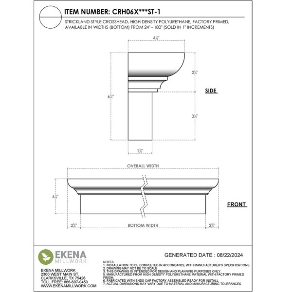 Dimensions du produit