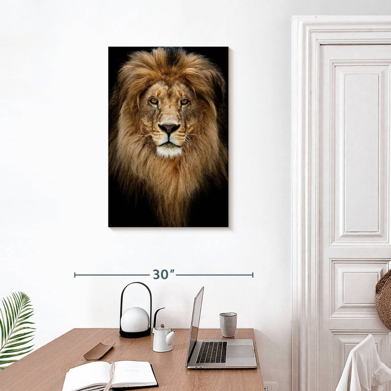 Brampt Kingly Lion Head, 30" H x 20" W