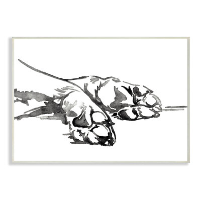 «Pet Pet Paws Minimal Ink Linework» par Jennifer Paxton Parker - impression d'art graphique