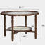 Table basse à 2 niveaux avec rotin