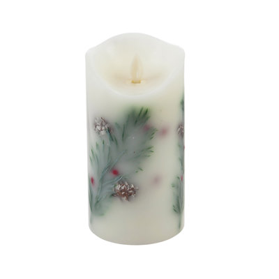 Pumpkin Scented Flameless Pillar Candle