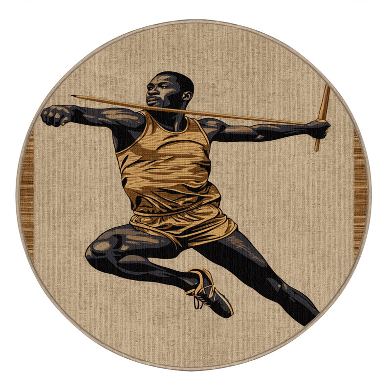  Tapis javelot lavable, Rond 7 pi x 7 pi