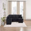 Canapé modulaire Basic, canapé surdimensionné de 115,3 po avec méridienne et trois coussins décoratifs-211354430