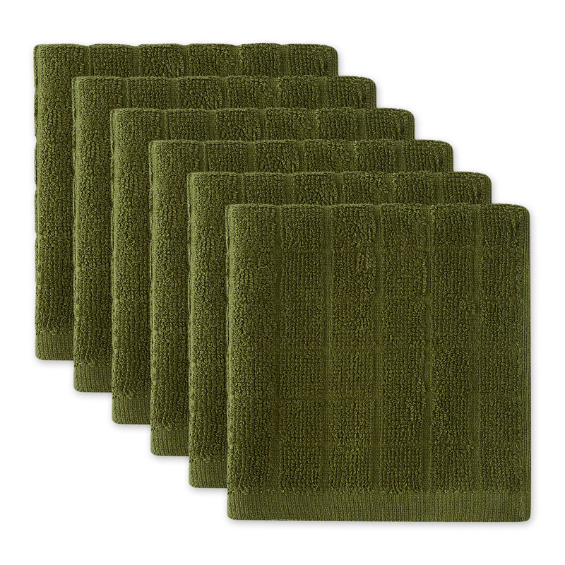 Waffle Dish Cloth Kitchen Towel, Sage