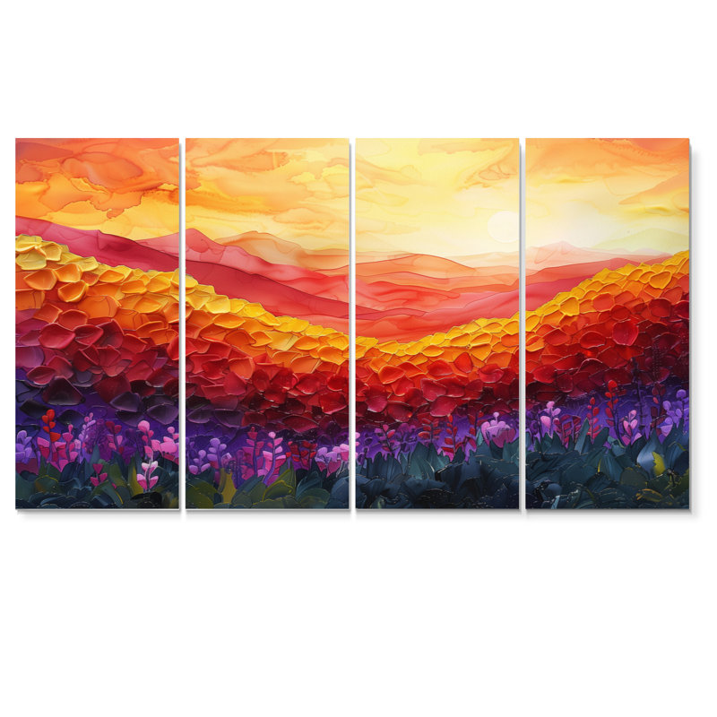 Ensemble de salon Chumbley - Rainbow Wall Art, H 32 po x l 64 po