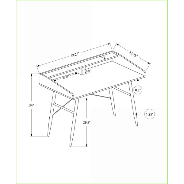Latitude Run® Desks, Modern Home Office Computer Desk with Storage ...