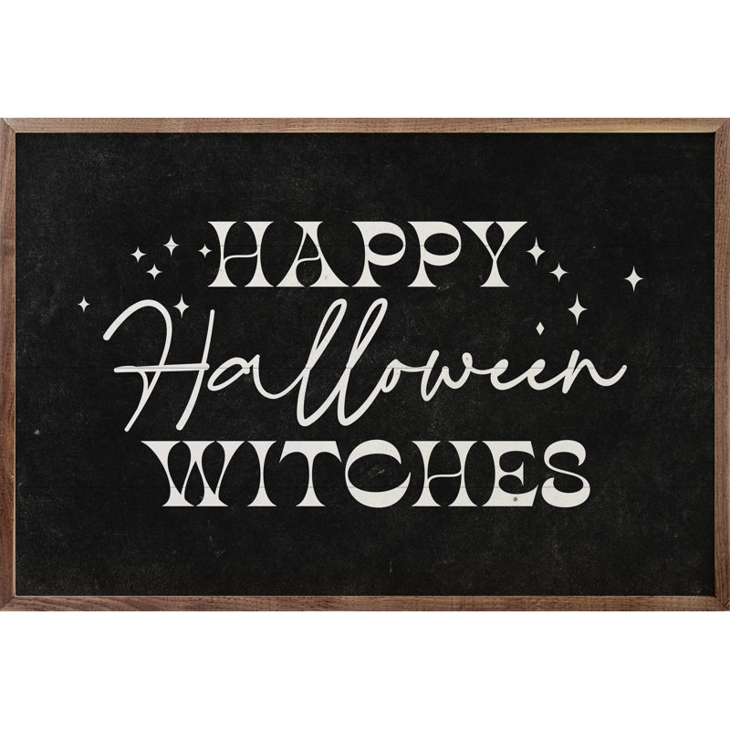 Happy Halloween Witches - impression d'un cadre photo sur bois, H 5 po x l 8 po