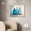 «Three Blue Bottles Canvas Farmhouse» par Art Remedy-115149305-115149303