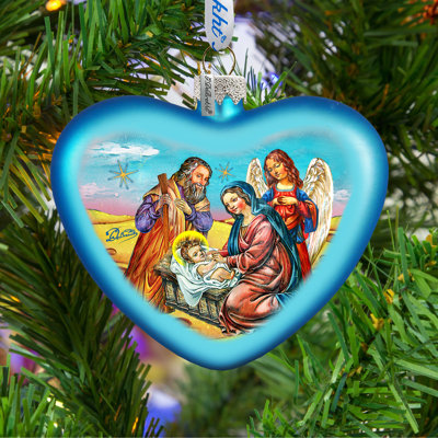 3.5'' Handmade Glass Holiday Shaped Ornament