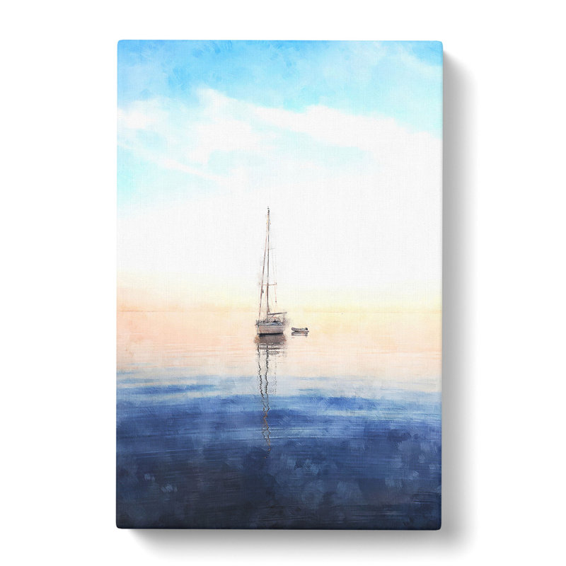 Lone Sailboat - Wrapped Canvas Painting, 76cm H x 50cm W x 3cm D