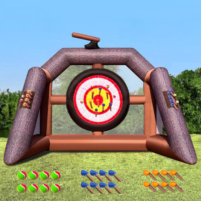 Jeu de lancer de hache gonflable avec ventilateur - jeu de fléchettes simple