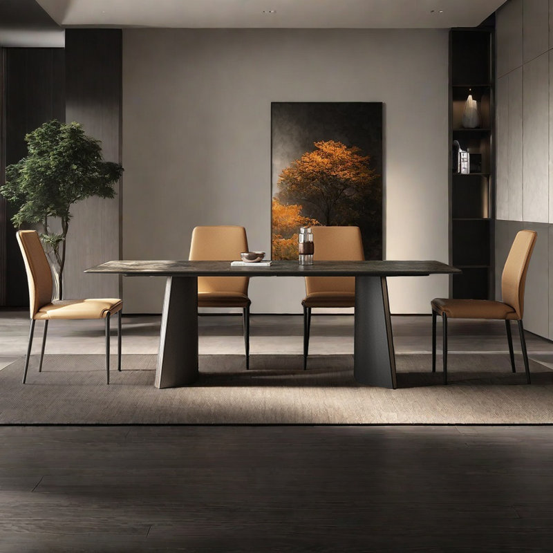 Petite table et chaises sophistiquées, H 29,5 po x L 70,8 po x l 31,4 po