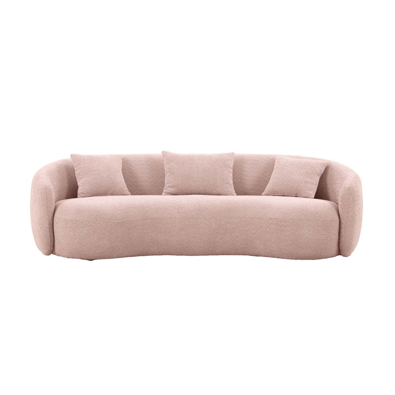 Canapé Ennio, Bouclé rose