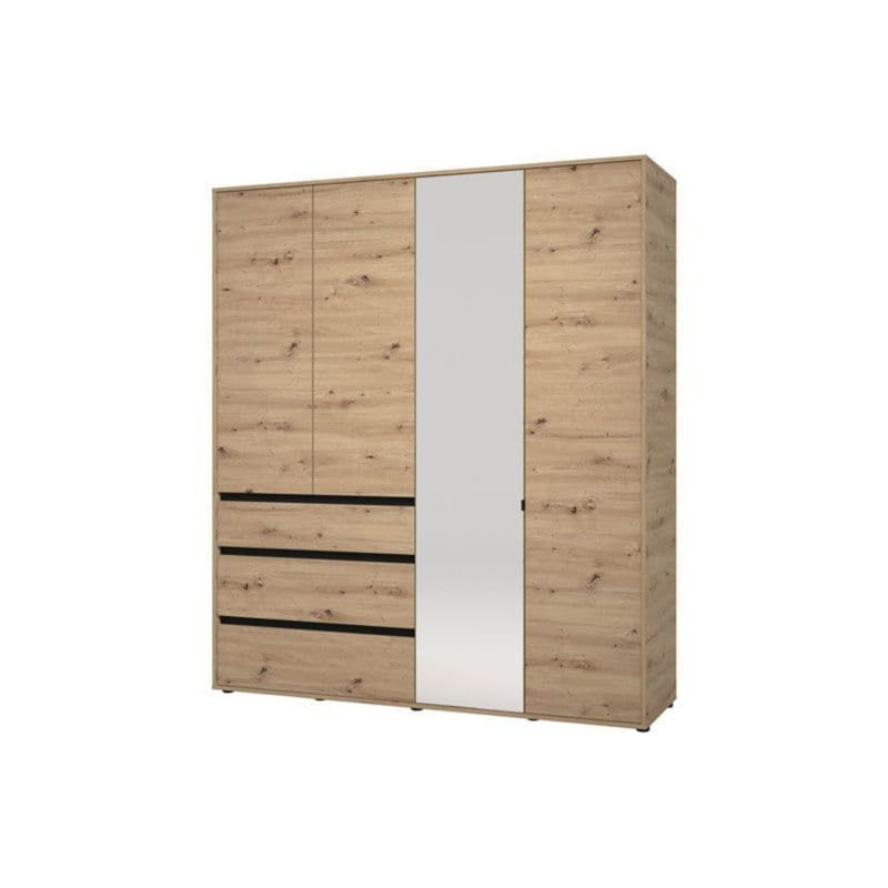 Solid + Manufactured Wood Wardrobe, Oak