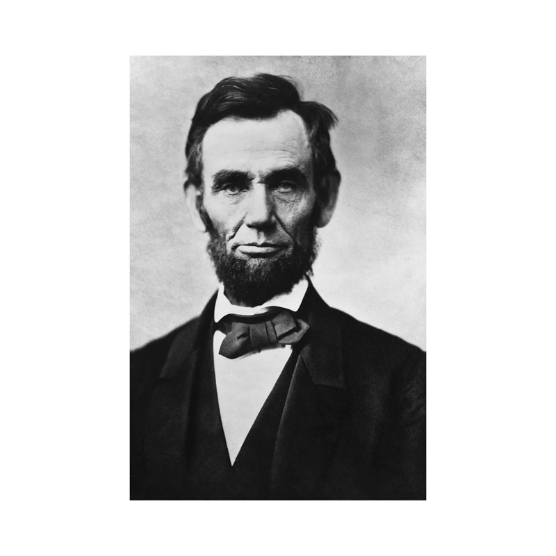 «President Abraham Lincoln» par John Parrot, impression sur toile tendue, H 12 po x l 8 po x P 0,75 po