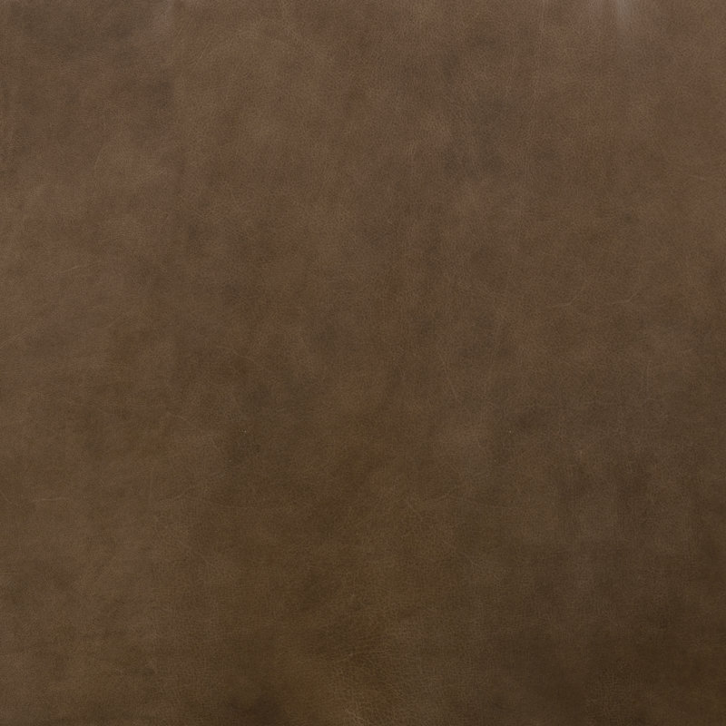 Canapé en cuir fleur véritable de 89 po Peale, Brun cacao