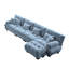 Canapé modulaire modulaire avec repose-pieds convertible