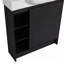 Meuble-lavabo autoportant de 30 po avec lavabo en céramique blanche et porte à fermeture en douceur, chêne foncé, contreplaqué, emballage KD-645861100