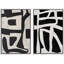 «Mid-Century Modern Brown Polygon Abstract Shapes», 2 pièces sur toile-99016015-99016014