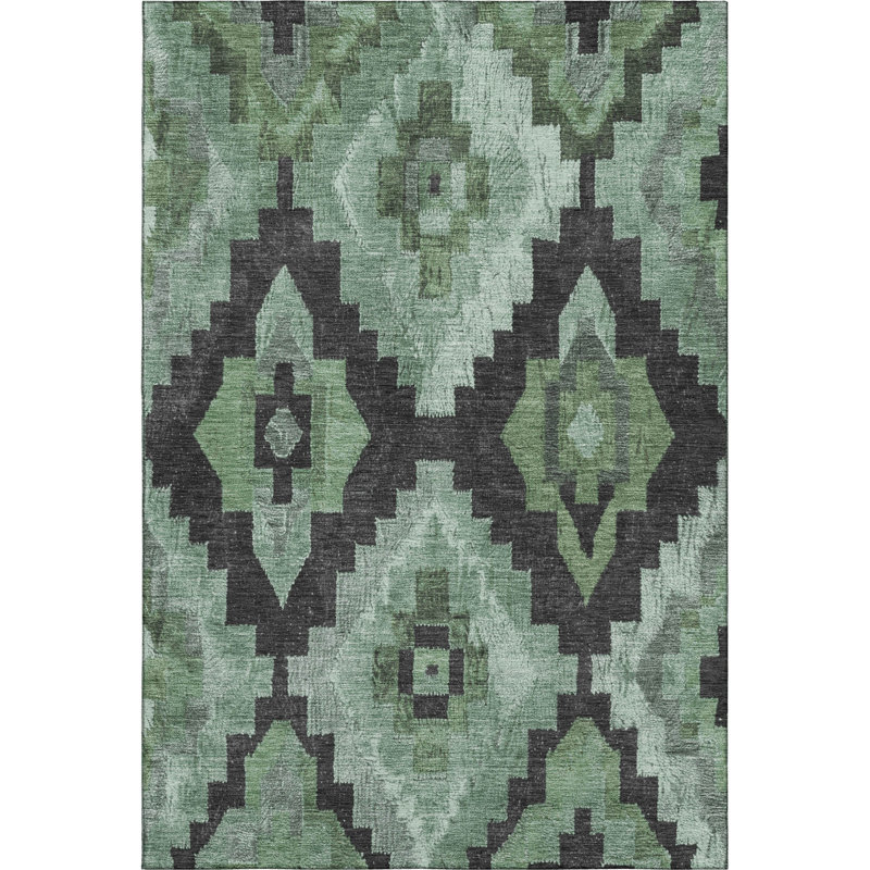 Premium Machine Washable Farolt AMF1894 Aztec Rug, Rectangle 10' x 14'