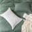 Solayne 100% Washed Cotton Duvet Cover Set with Faux Hemp Texture, Solid Color, Zipper Closure and Corner Ties-111685176-111685178
