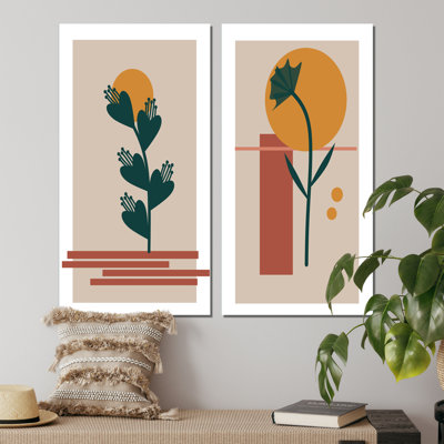 «Scandinavian Abstract Minimalistic Geometrics V», ensemble de 2 imprimés
