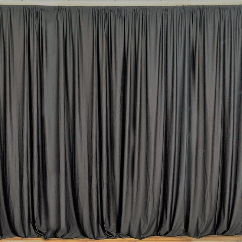 Antion Semi Sheer Curtain Single Panel, 56" x 108", Charcoal