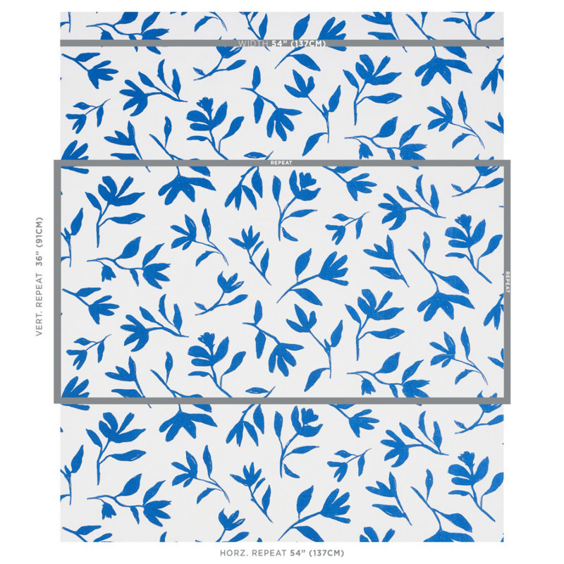 Tissu Laurel, Bleu marine