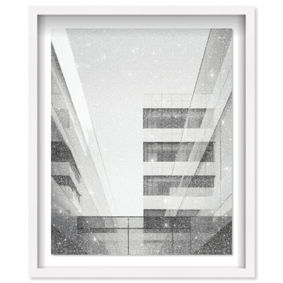 Glass Labyrinth I Shadowbox Abstract Print by Oliver Gal, Black Frame, 16 x 20
