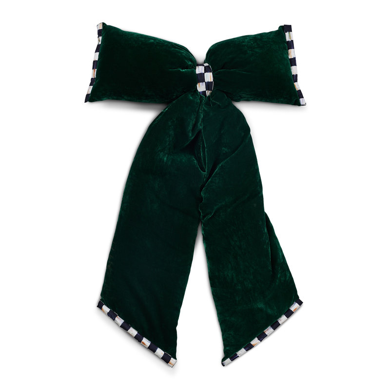 Velvet Jumbo Bow, Green