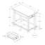 Table d'appoint, table de bout, table d'appoint, étroite, table de chevet, lampe, tiroir de rangement, placage, traditionnel