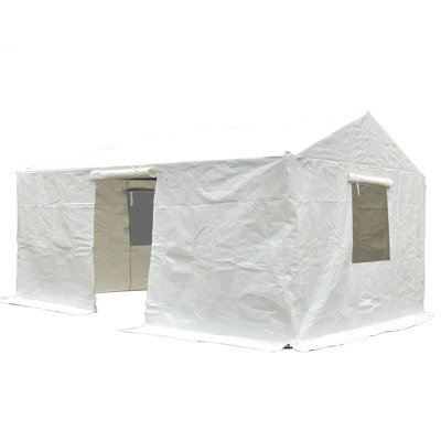 12'X20' Gazebo Cover For Hardtop Gazebos, Outdoor Universal Winter Gazebo Cover With Sidewalls And Mesh Windows, All Season Waterproof Enclosed Gazebo Cover, White