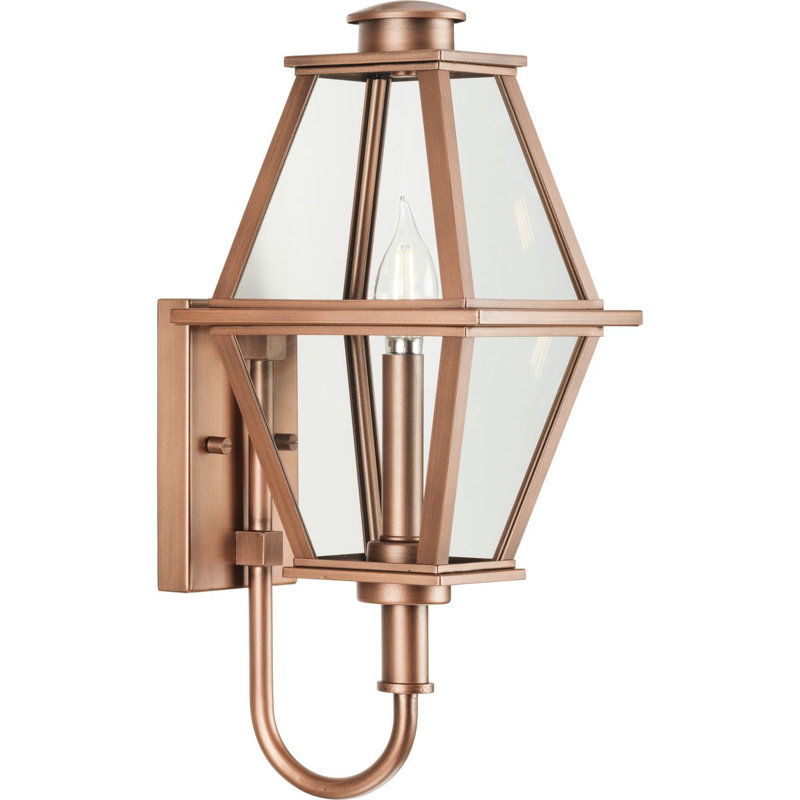 Lanterne murale d'extérieur Didama, Cuivre antique, H 18,12 po x l 7,25 po x P 8,5 po