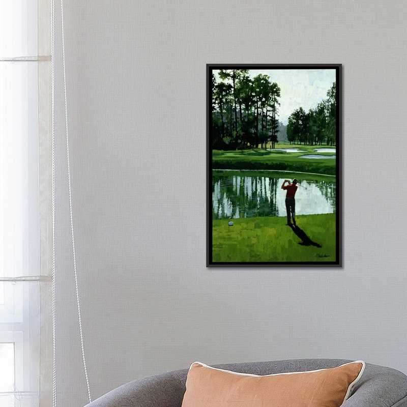 «Golf Course 9» par William Vanderdasson - Estampe numérique sur toile tendue sur toile, H 26 po x l 18 po x P 1,5 po