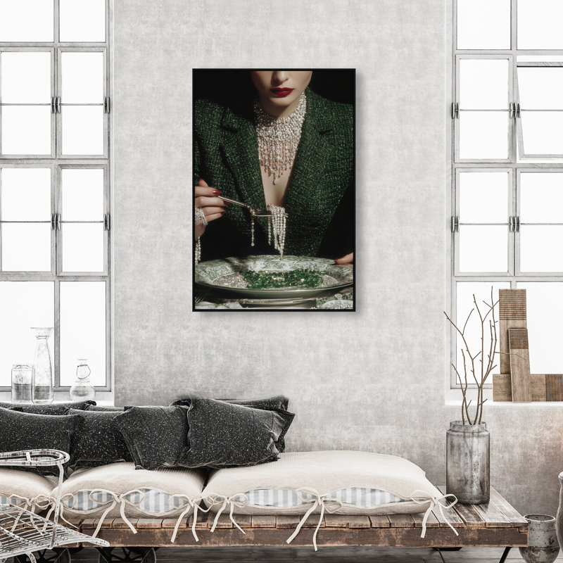 Forest Feast Print by Oliver Gal, 37"H x 25"W, Black Floater Frame