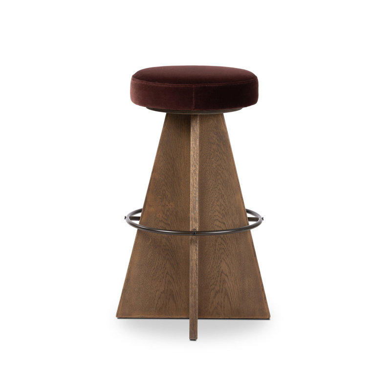 Tabouret pivotant Vega, Tabouret de bar (siège d'une hauteur de 31 po), Prune de Surrey, Brun