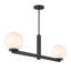 Lustre linéaire noir mat 2 lumières Oshra-936912168