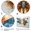 «Teal Dragonfly Ethereal Flight Geometric I - Libellule», art mural-91644271-91644265