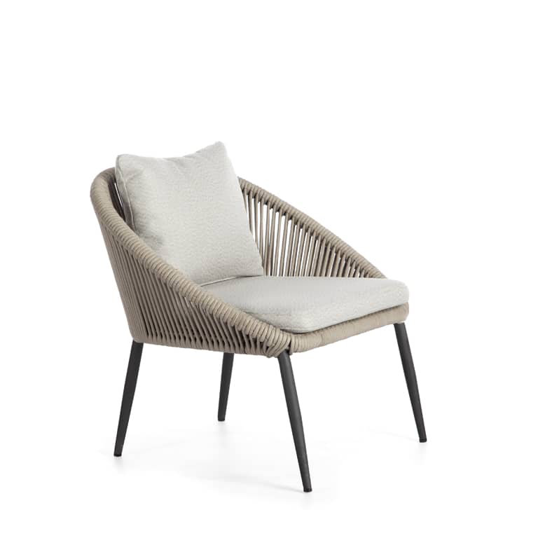 Rodona Outdoor Dining Side Chair, Canvas Taupe Sunbrella® Canvas
