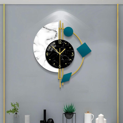 Large Silent Wall Clock With Quartz Movement, Modern Design For Home Office Bedroom Kitchen Decor, Battery Operated Non-Ticking Wall Watch