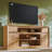 Modern TV Stand with Storage Cabinet & Drawers for TVs Up to 80", 32" Tall w/Soundbar & Adjustable Shelves, Curved Profile Design-1556033164-1556033166