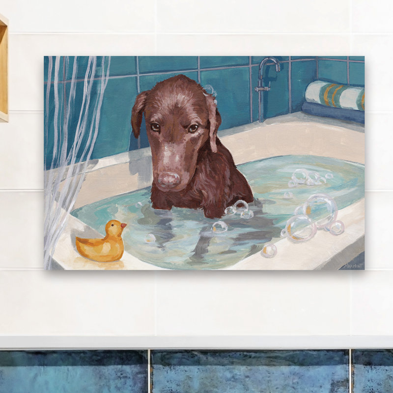" Yellow Rubber Duck " Painting Print, 40" H x 60" W x 1.5" D
