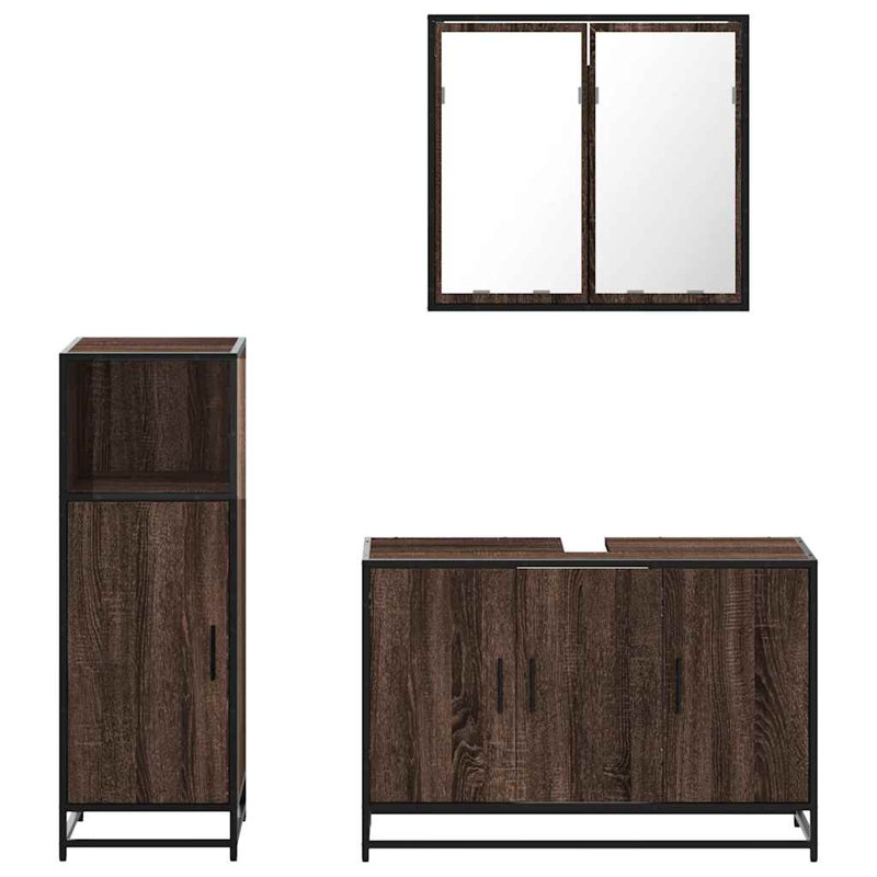 Alpa Bathroom Furniture Suite, Dark Brown