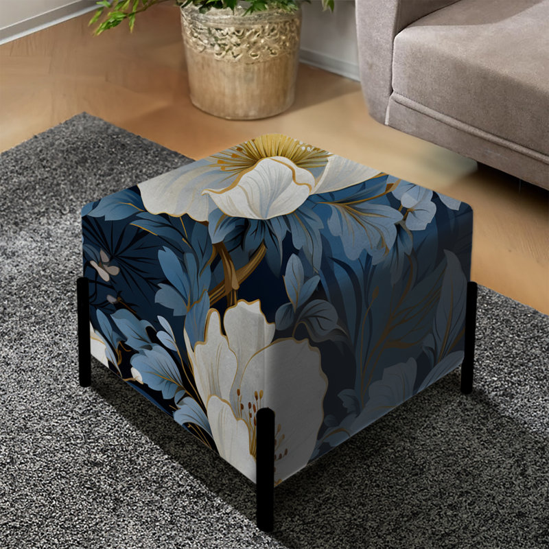 Daeson - Repose-pieds carré floral