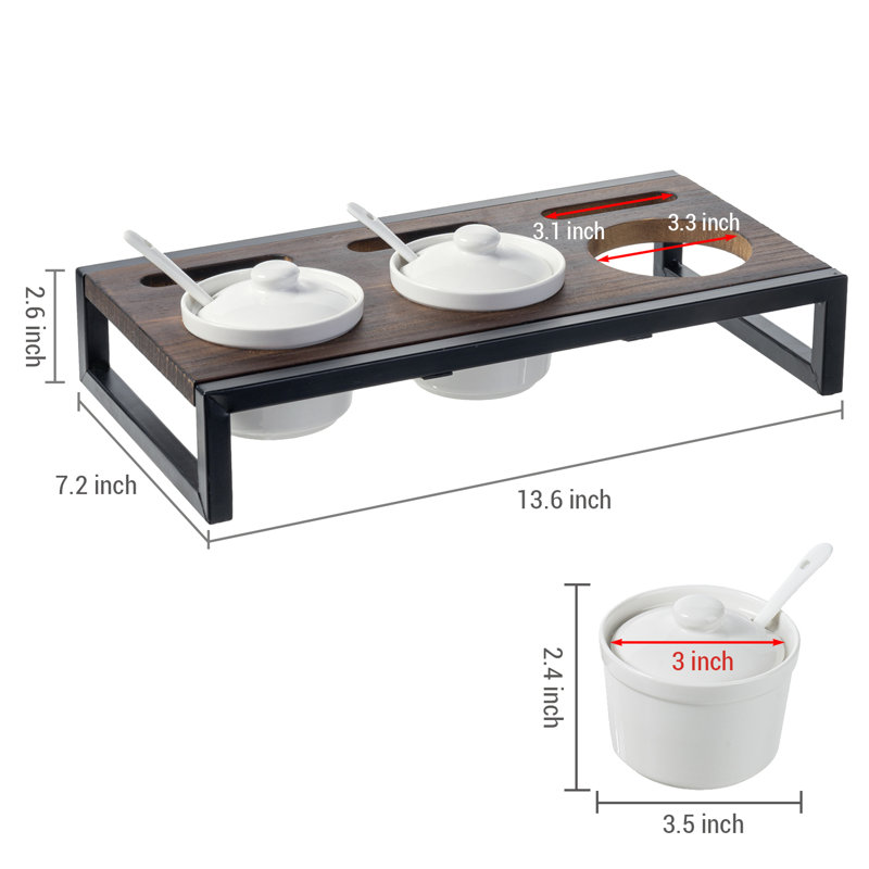 4 Piece Divided Serving Dish Set