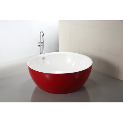 Toulouse 59.1'' x 59.1'' Soaking Acrylic Bathtub