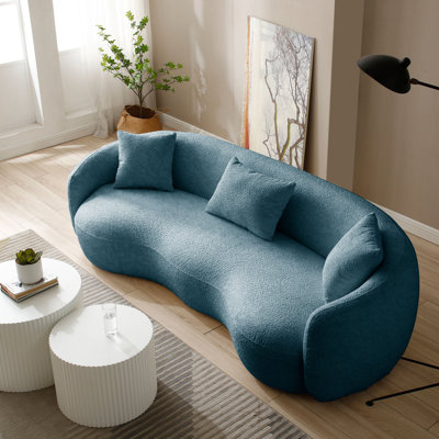 Yazgur Boneless 93.6" Curved Modern Upholstered Sofa