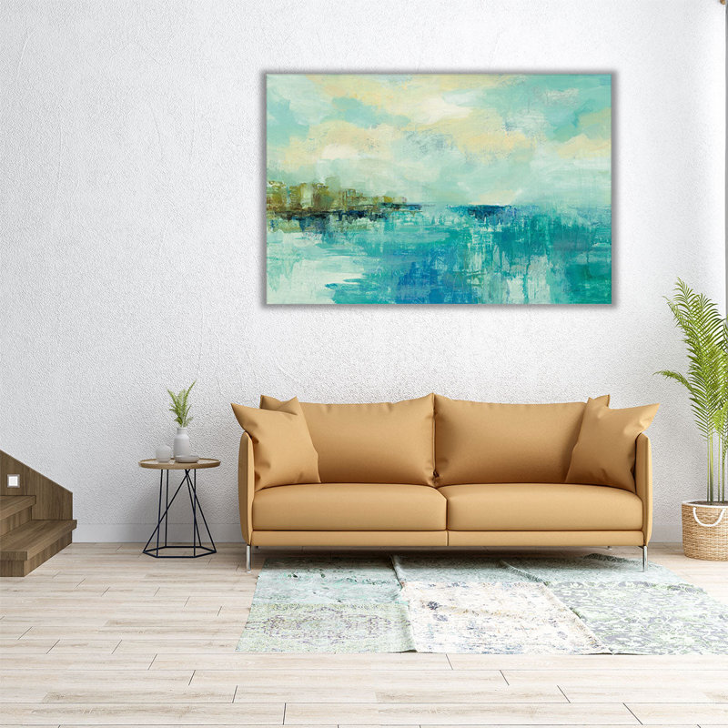 «Cliff Side Town», reproduction d'art sur toile, H 40 po x l 60 po